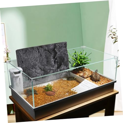 2pcs Reptile Box Backdrop Fish Tank Background 3D Terrarium Background Rock Terrarium Background Aquarium Background Reptile Tank Background Aquarium Rocks Fish Tank Decorations Pu