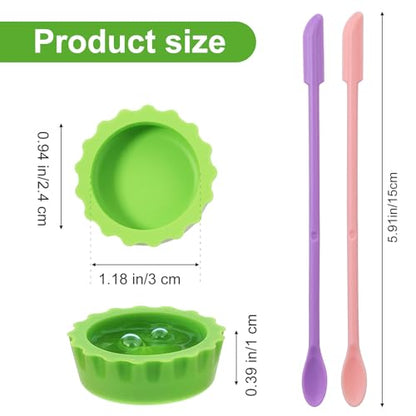 9 Pcs Crested Gecko Food and Water Bowl Small Reptile Food Dish Reusable Silicone Reptile Feeding Cup Gecko Feeder Corner Water Bowl Habitat Tank Starter Accessories for Hermit Crab Tarantula Isopods