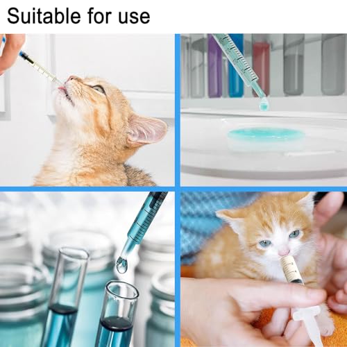 1ml Syringe Without Needle, 1ml Syringe for Liquids, Syringes for Scientific Labs, Measuring Liquids, Feeding Pets, 12 Pack Packaged