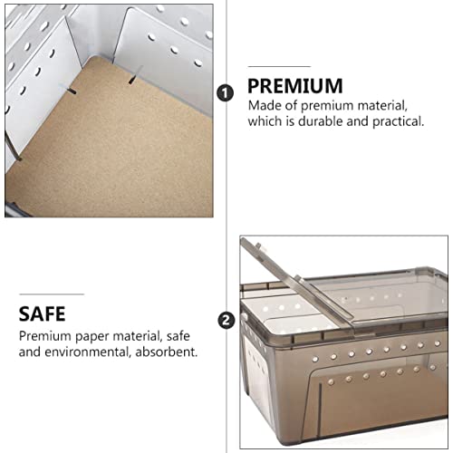 WOONEKY 1pack Reptiles Raising Box Cushion Paper and Reptile Mat for Clean Habitat for Lizards Snakes and Other