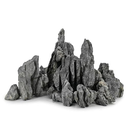 Unocho Seiryu Stone Aquarium Rocks 40lb Natural Fish Tank Rocks for Aquascaping Garden Landscaping Decoration Paludarium Amphibian Enclosures(3-12 Inches) - size: 40LB(3-12 inches)