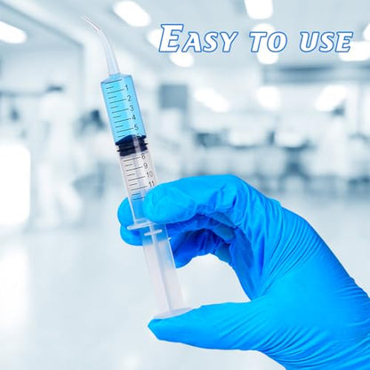 Wisdom Teeth Syringe, 12ml Dental Irrigation Syringe with Curved & Straight Tips, Sterile Individually Packaged for Oral Care, Tonsil Stones Removal, Liquid, Feeding (20 Pack) - style: Curved Tip & Straight Tip 20 Pack