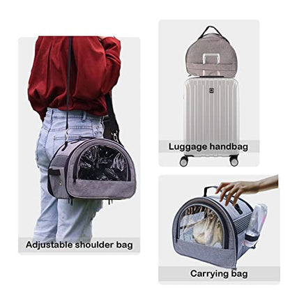 Rabbit Carrier, Small Pet Carriers for Guinea Pig Hamster Bird Bunny Bearded Dragon Kitty, Animal Bag with Stable Handle and Waterproof Pad, Easy Travel and Vet Visit-Small - size: Small