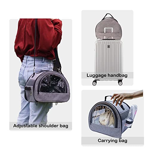 Rabbit Carrier, Small Pet Carriers for Guinea Pig Hamster Bird Bunny Bearded Dragon Kitty, Animal Bag with Stable Handle and Waterproof Pad, Easy Travel and Vet Visit-Large - size: Large