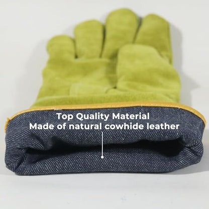 Animal Handing Gloves- Bite Proof, Puncture & Scratch Resistant for Safe Handling, Garden Gloves - color: Yellow, size: 16-inches