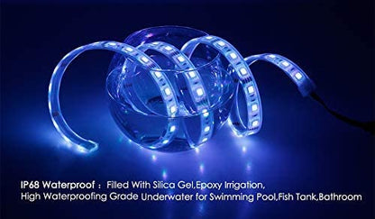 BSOD LED Strip Lights for Boats,12V Outdoor RGB Underwater Rope Light Real IP68 Waterproof Strip 16.4ft Marine Fish String Flexible Green/Red/Blue Light for Swimming Pool Boat Fish Tank - color: RGB (Red, Green, Blue)