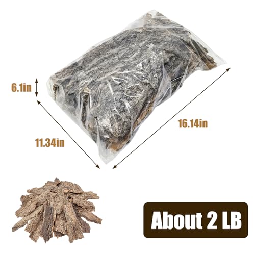 VCEPJH Reptile Bark Bedding Cork Bark for Reptiles Flat Cork Wood and Reptile Wood Branches, Snake Climbing Branch for Gecko Spider