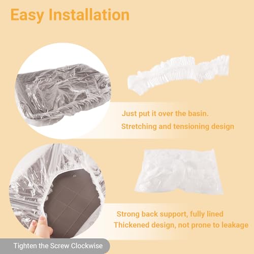 Disposable Rabbit Cage Liner, Plastic Small Animal Bird Cage Liners Elastic Thickened Design Universal Toilet Film Quick Cleanup for Guinea Pig Bird Hedgehog Hamster Bunny Chinchillas (100 Count)