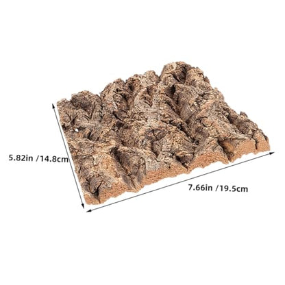 3pcs Realistic Simulated Tree Bark Decor for Reptile Terrariums Lifelike Cork Bark Background with Natural Texture Easy to Install Habitat Enhancement for Lizard Gecko Snake and