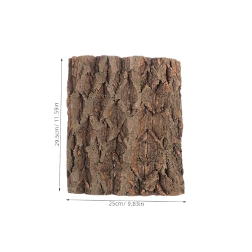 SUPVOX 2Pcs Cork Tile Background for Reptiles Natural Bark Terrarium Backdrop Wall Decor Versatile Habitat Decor for Gecko Lizard Bearded Dragon Turtle Snake