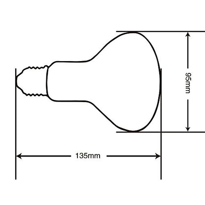 LUCKY HERP UVA UVB Mercury Vapor Bulb for Reptiles,R30,80 Watts,E26
