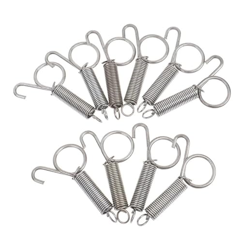 100 Pcs Multipurpose Spring Lock Animal Pet Cage Latches Rabbit Door Tension with Hook