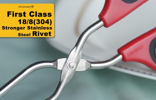 HINMAY Extra Long Scissor Tongs 15" Stainless Steel Barbecue Grilling Tongs - size: 15-Inch