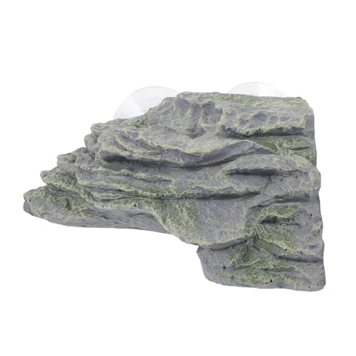 BESPORTBLE Turtle Basking Platform with Adjustable Height Realistic for Aquatic Turtles Easy to Install Floating Island Terrarium Decoration