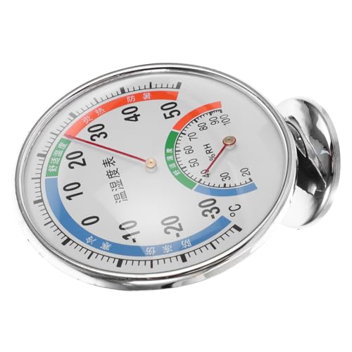Reptile Temperature and Humidity Gauge Dual Dial Hygrometer for Terrarium Easy Read Color-Coded Display for Bearded Dragons Lizards and Other Reptiles