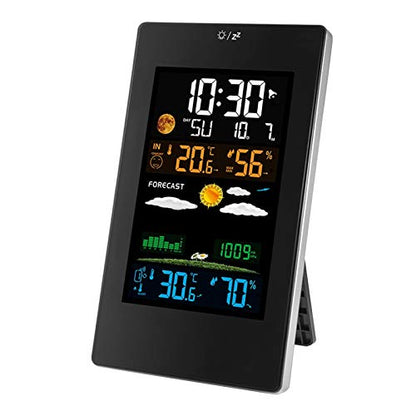 Wireless Weather Station Indoor Outdoor Weather Forecaster Sensor Digital Thermometer Hygrometer Monitor Moon Phase