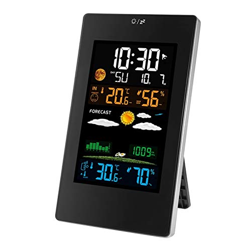 Wireless Weather Station Indoor Outdoor Weather Forecaster Sensor Digital Thermometer Hygrometer Monitor Moon Phase