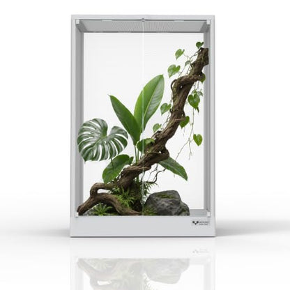 Reptile Terrarium 64 Gallon, Front Opening Enclosure 24"x18"x35", Waterproof Base, Ventilated Top, Stackable Habitat for Crested Gecko, Gargoyle Gecko, Tree Frog