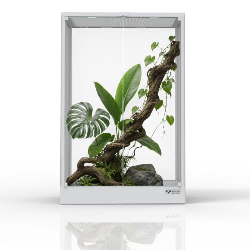 Reptile Terrarium 64 Gallon, Front Opening Enclosure 24"x18"x35", Waterproof Base, Ventilated Top, Stackable Habitat for Crested Gecko, Gargoyle Gecko, Tree Frog