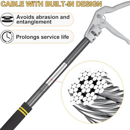 Snake Tongs Heavy Duty, 68" Snake Catcher Grabber for Rattlesnake Professional Safe Handling Snake Long Reach Grabber Wide Jaw Handling Tool with Lock Non Slip Foam Handle Sturdy Metal Tubes