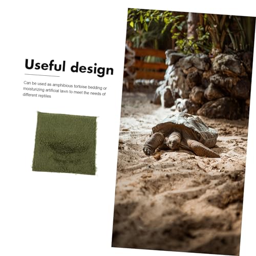 Crab Cage Pad Reptile Tank Accessories Reptile Carpet Mat Imitation Grass Bedding Terrarium Liner for - size: 20.00X20.00X0.50CM