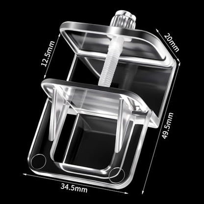 6 PCS Acrylic Fish Tank Lid Holder Aquarium Tank Clamps Lid Clear Rimless Aquarium Top Cover Lids Support Clamps Hood Replacements for Glass Aquariums Top