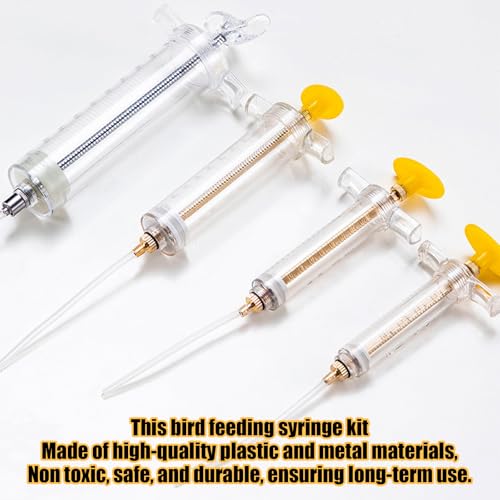 Baby Bird Feeding Syringe Set, Small Pet Parrot Feeding Tubes for Birds, Hand Feeding Tubes Kit Parrot Feeder Food Feeding & Watering Supplies for Small Pet Baby Birds (50ML) - color: 50ML