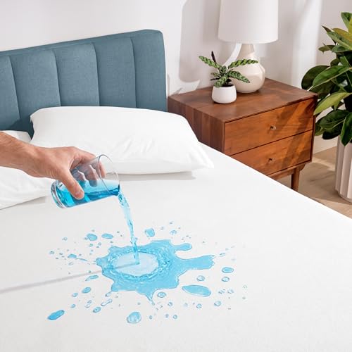 Bare Home King Size Mattress Protector - 100% Waterproof & Breathable - Premium Cooling Mattress Cover - Protects Against Spills - Vinyl Free Noiseless - Protect Your Mattress (King, White) - color: White, size: King (Mattress Protector)
