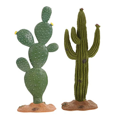 BESPORTBLE Terrarium Cactus Plants, 2Pcs Reptile Plants Terrarium Decor- 5. 5Inch Simulation Cactus Plant Landscaping Decoration for Tortoise Lizard Gecko Bearded Dragon