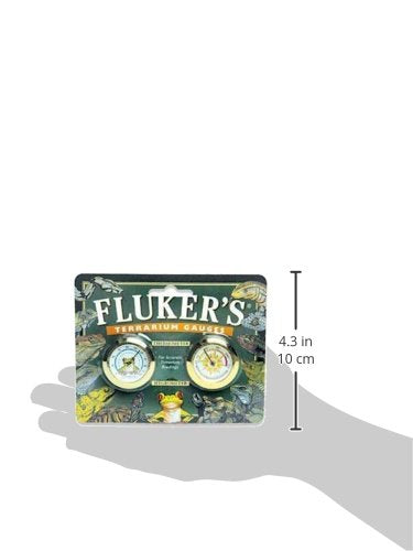 Fluker's Terrarium Gauges Combo Pack, Includes Hygrometer and Thermometer for Accurate Terrarium Readings