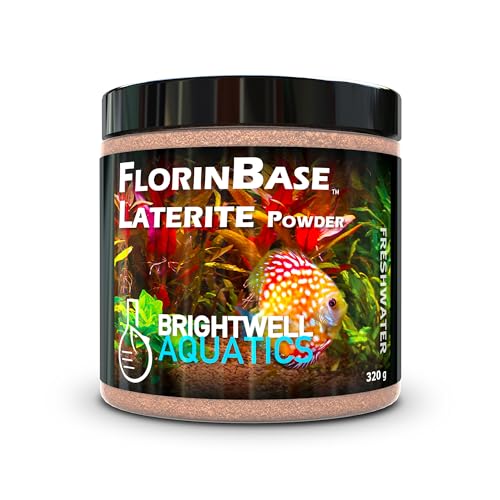Brightwell Aquatics FlorinBase Laterite Powder – Iron-Rich Clay Substrate for Planted Aquariums – Enhances Root Growth, Plant Health – pH Neutral, 325g - size: 325 grams
