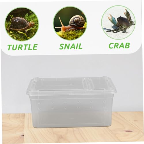 Reptile Feeding Box for Animals Breathable Terrarium for Spiders Snakes Frogs and Turtles Durable and Ventilated Reptile Enclosure for Home Display and Transport