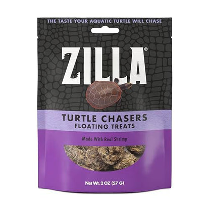 Zilla Turtle Chasers Floating Treats, Made with Real Shrimp, Resealable Bag