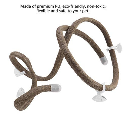 JTLB Flexible Life Like Artificial Vine Rattan, Environmentally Friendly, Flexible and Safe for Lizards, Geckos, Aquarium Decor with Suction Cups for Fun at Home (L)