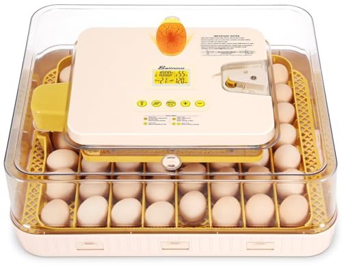 Sailnovo Incubators for Hatching Eggs 56 Egg Incubator with Auto Egg Turning and Auto Humidification, Temperature Control, Incubator for Chicken Duck Quail Eggs, Perfect for Lab School Farm