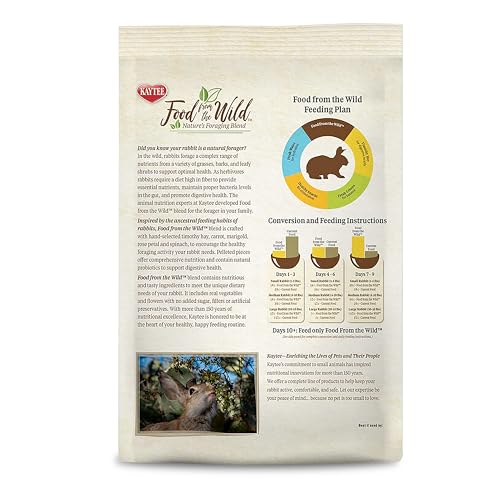 Kaytee Food from The Wild Natural Pet Rabbit Food, 4 Pound - size: 4 Pound (Pack of 1)