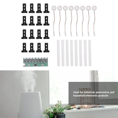 SUNGOOYUE Ultrasonic Mist Maker Circuit Board Humidifier Module Diy For Reptile Terrarium Plant Humidifying, Electronic Atomizer Driver 6 Plates (8 Heads) - color: 8 Heads