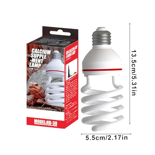 Reptile Basking Bulb Light Bulb,26W UVB Lamp, Daylight Fixture for Tortoise Snake Frog Gecko Hermit Crab Habitat Terrarium Aquarium