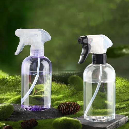 Spray Bottles 2Pack 10oz Plastic Squirt Bottles Empty Water Spray Bottle | Mist Stream BPA-free Refillable Sprayer Container Adjustable Nozzle for Watering Plants, Pet Training, Kitchen Cleaning - color: Dual-color