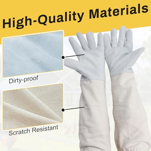 2 Pack Chicken Handling Gloves,Washable and Tight Cuff Design,Prevent Scratching and Dirt,Bite Proof Gloves for Chicken,Cat,Dog,etc