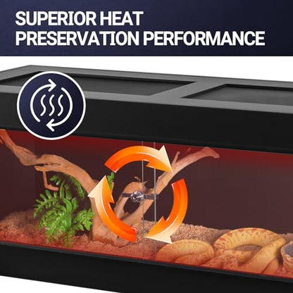 REPTI ZOO T5 HO UVB Lighting Combo Kit 10.0 24W with 68 Gallon PVC Reptile Enclosure