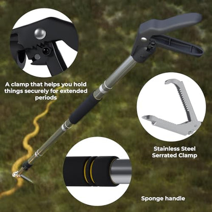 Heavy Duty Snake Tongs,Snake Catcher Grabber with Extra Long Handle & Widely Adjustable Jaw Snake Sticks and Grabbers for Yard Outdoor Pet Supplies.