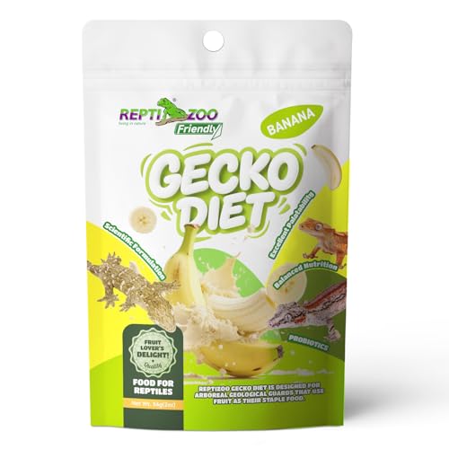 Crested Gecko Food, Fruit Mix Banana Complete Diet Gecko Food 2oz