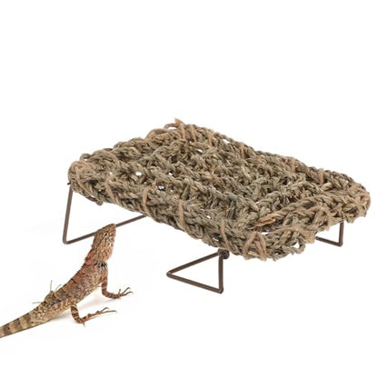 Abaodam Bearded Dragon Hammock: Lizard Hammock Swing Bedding Mat Reptile Basking Platform Bed Habitat for Bearded Dragon Lounger
