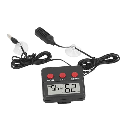 Mini Digital Temperature & Humidity Meter with 2 Probes for Incubator, Aquarium, Reptile Tank