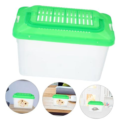 COLLBATH Portable Plastic Turtle and Fish Tank Aquarium for Reptiles and Pets Lightweight Transport Container Easy to Clean Habitat for Turtles and Hamsters
