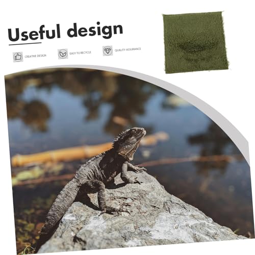 Mipcase Reptile Carpet Liner Mat for Snakes Lizards Turtles Breathable Washable Bedding for Terrarium for Pet Comfort Moisture Retaining Faux Grass Mat