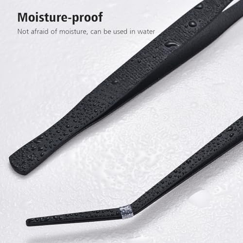 2Pcs Reptile Stainless Steel Long Tweezers Feeding and Cleaning Tongs Tweezers for Ball Python, Snakes, Lizards, Leopard Gecko, Chameleon, Aquariums and Terrariums