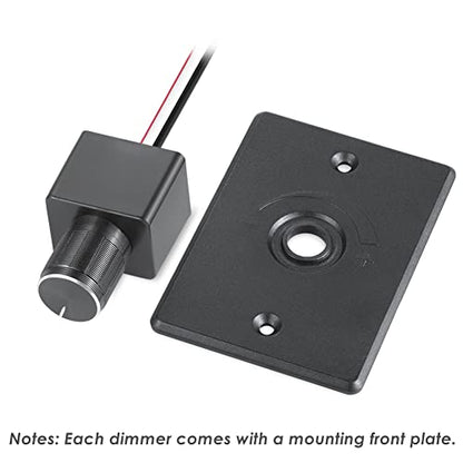 12V Light Dimmer, RV Boat Dimmer Switch High Side PWM Rotary Dimming Switch for Camper Van Travel Trailer Truck Lighting Fixtures, Strip Lights, Puck Lights, Awning Lights - color: 4A, 3 wire