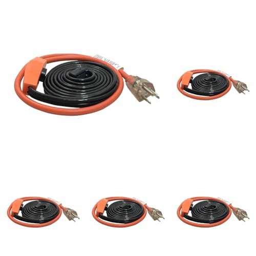 Frost King HC6A Automatic Electric Heat Kit Heating Cables, 6 Feet, Black (Pack of 5) - size: 6-Feet (Pack of 5)